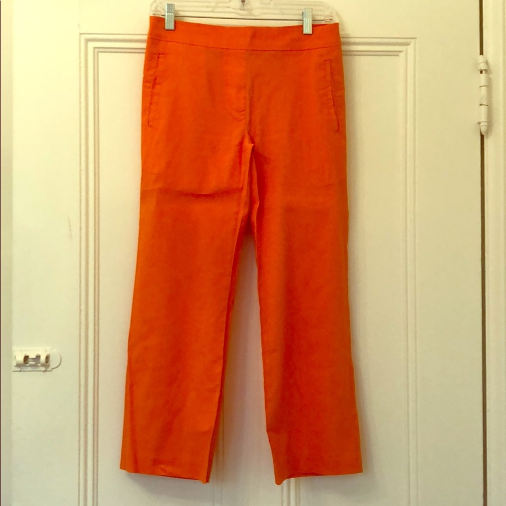 Fun orange cropped pants for summer!